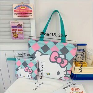 Sanrio Pink and Blue Hello Kitty Tote Bag Set